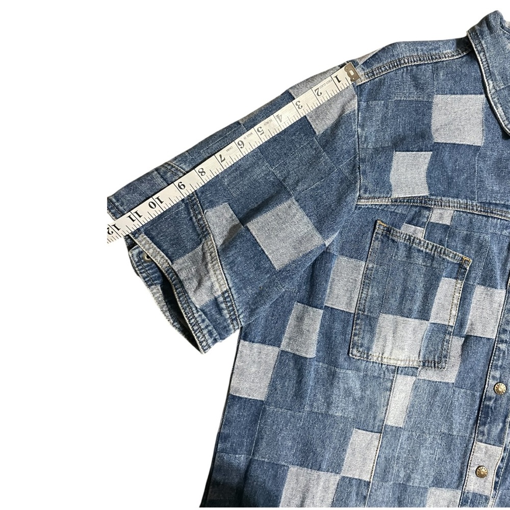 Vintage Carolina Blues Plus patchwork multi blue … - image 10